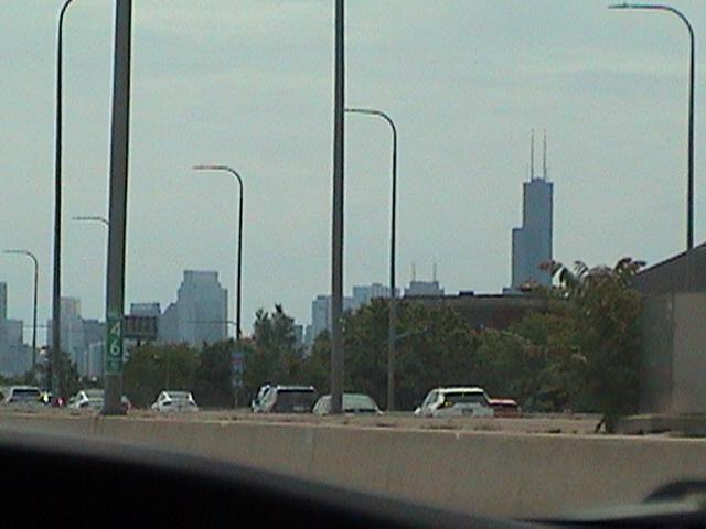 Chicago, Illinois seen from the highway. The Sears Tower is visible at right (5-31-26)